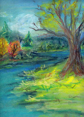 Autumn Pastel Landscape