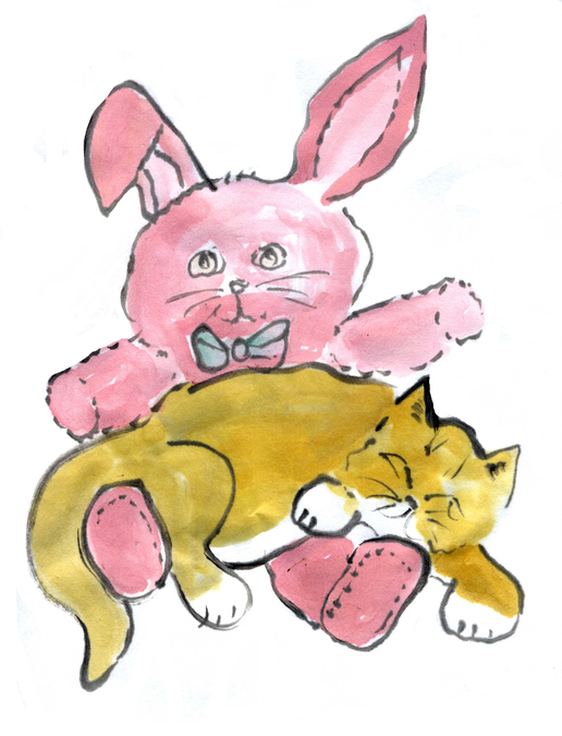 Bunny Lap Nap or Bunny Pillow for Kittens  Nap