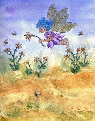 Flower Fairy and Bees