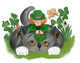 Kitten and Leprechaun Find a Four Leaf Clover