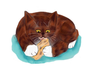 Swiss Cheese is Snagged by Orange Tiger Kitten