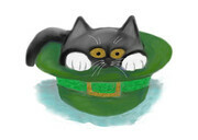 Tuxedo Kitten Fits inside a Leprechaun’s Hat