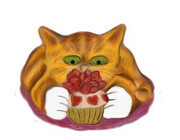 Valentine Cupcake Tempts Orange Tiger Kitten